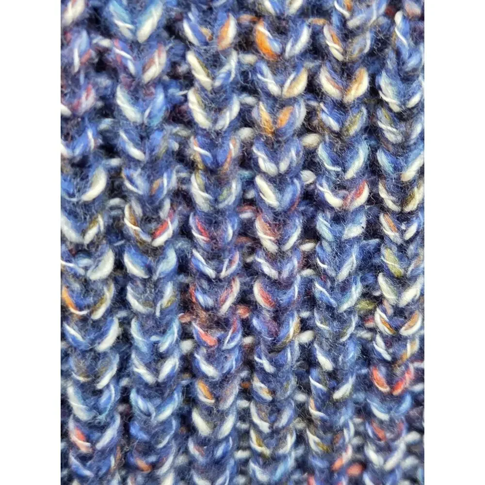 Susan Graver Blue Tweed Cardigan Sweater L – Preppy V-Neck Button-Up